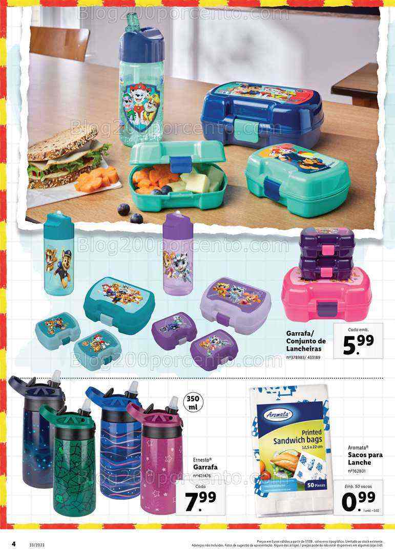 Antevisão Folheto LIDL Regresso às Aulas Promoções a partir de 17 agosto