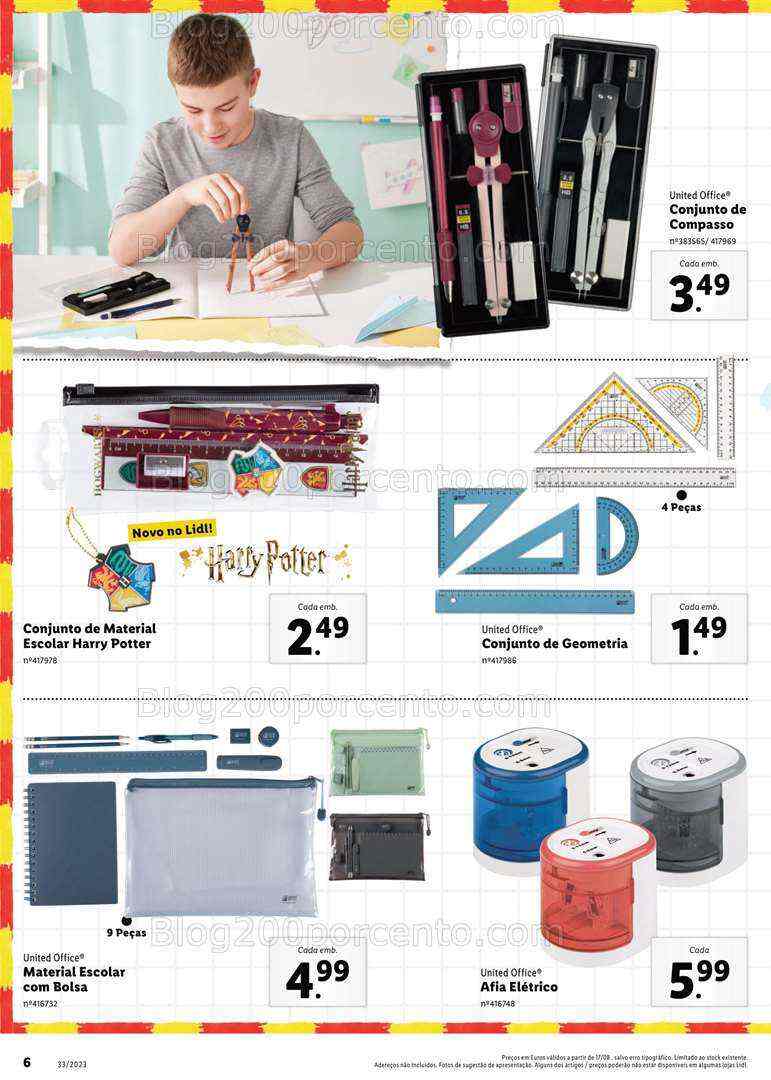 Antevisão Folheto LIDL Regresso às Aulas Promoções a partir de 17 agosto