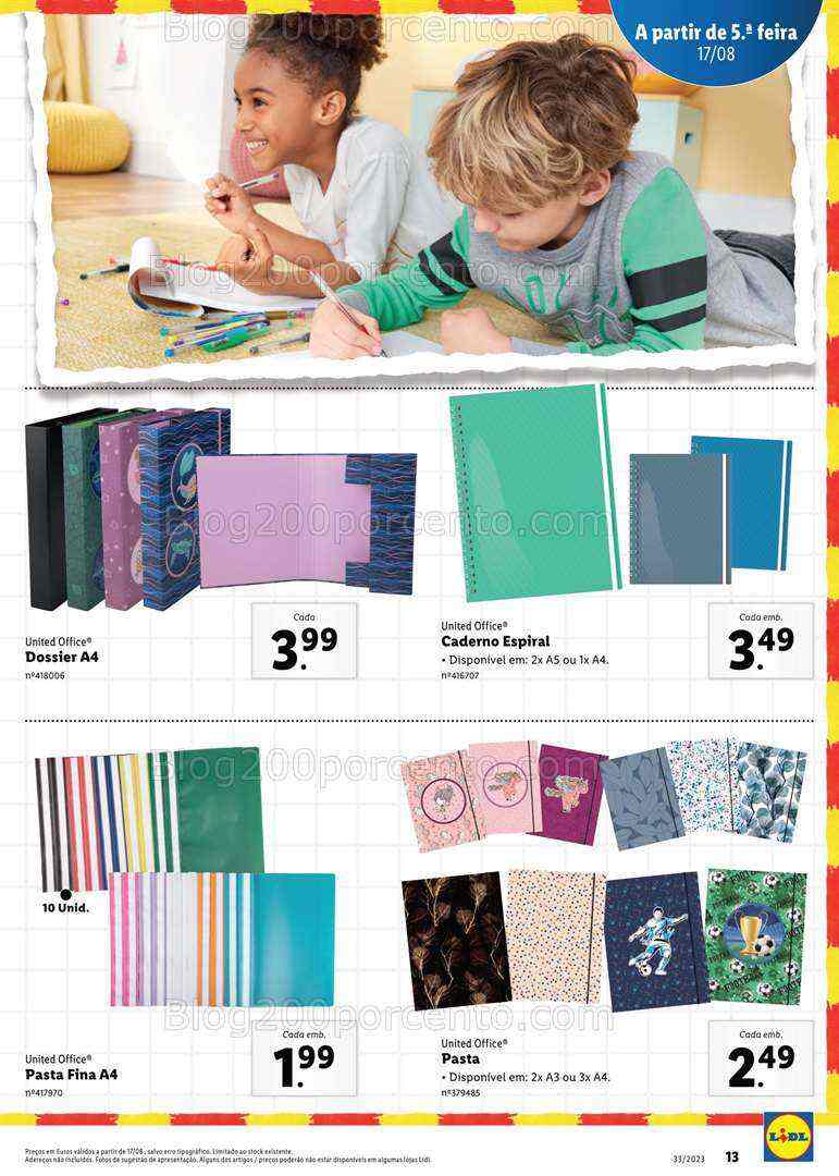 Antevisão Folheto LIDL Regresso às Aulas Promoções a partir de 17 agosto