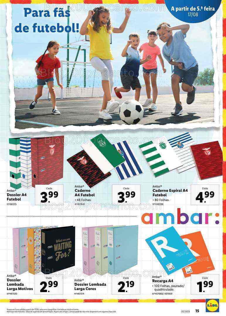 Antevisão Folheto LIDL Regresso às Aulas Promoções a partir de 17 agosto