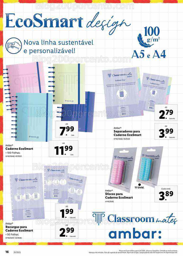 Antevisão Folheto LIDL Regresso às Aulas Promoções a partir de 17 agosto