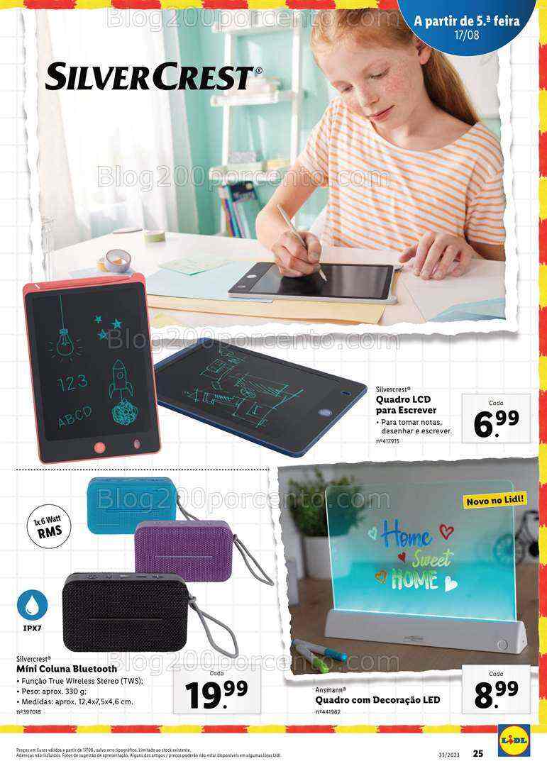 Antevisão Folheto LIDL Regresso às Aulas Promoções a partir de 17 agosto