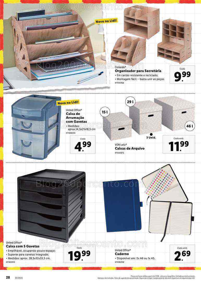 Antevisão Folheto LIDL Regresso às Aulas Promoções a partir de 17 agosto