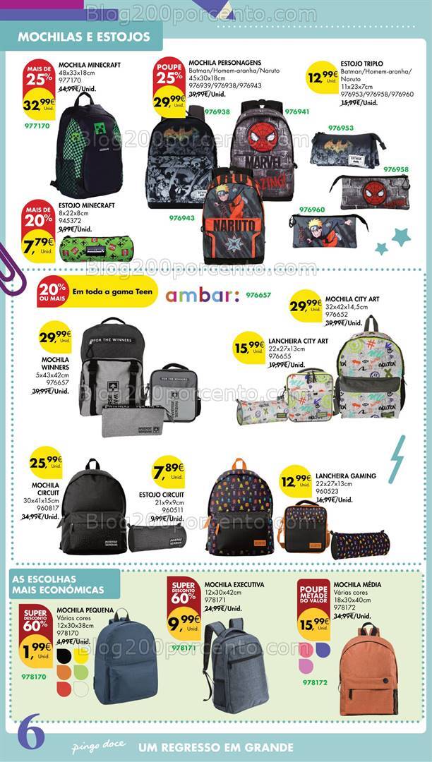 Antevisão Folheto PINGO DOCE Regresso às Aulas - 6 agosto a 23 setembro