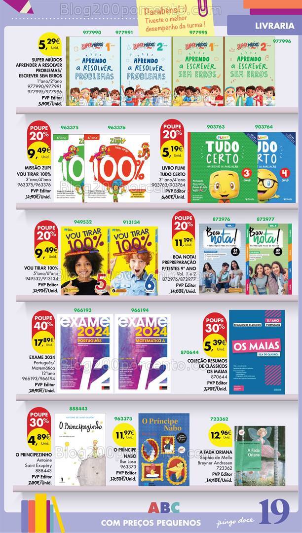 Antevisão Folheto PINGO DOCE Regresso às Aulas - 6 agosto a 23 setembro