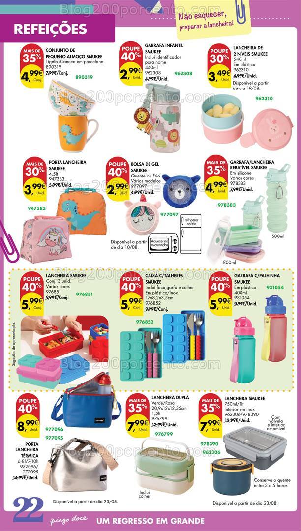 Antevisão Folheto PINGO DOCE Regresso às Aulas - 6 agosto a 23 setembro