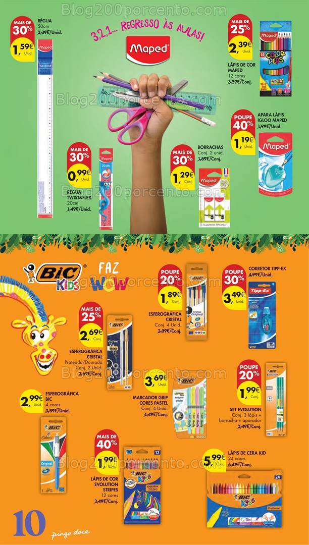 Antevisão Folheto PINGO DOCE Regresso às Aulas Açores - 22 agosto a 18 setembro