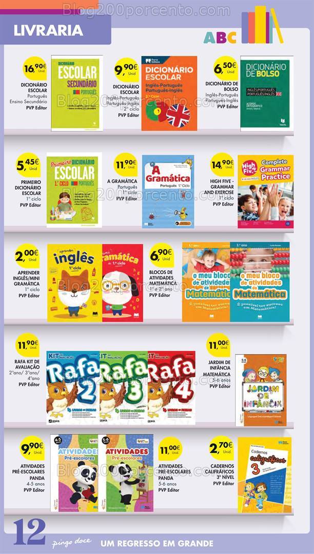 Antevisão Folheto PINGO DOCE Regresso às Aulas Açores - 22 agosto a 18 setembro