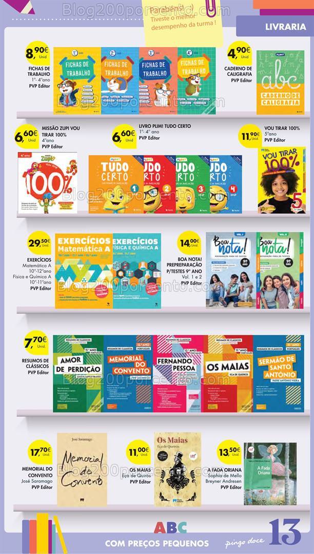 Antevisão Folheto PINGO DOCE Regresso às Aulas Açores - 22 agosto a 18 setembro