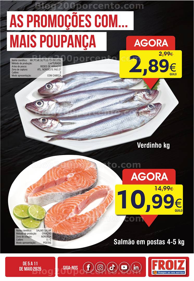 Antevisão Folheto FROIZ Promoções de 5 a 11 maio