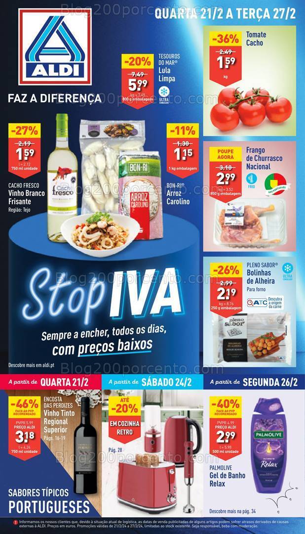 Antevisão Folheto ALDI Promoções de 21 a 27 fevereiro