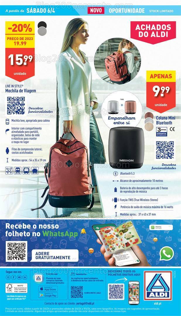 Antevisão Folheto ALDI Promoções de 3 a 9 abril