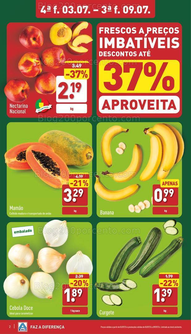 Antevisão Folheto ALDI Promoções de 3 a 9 julho