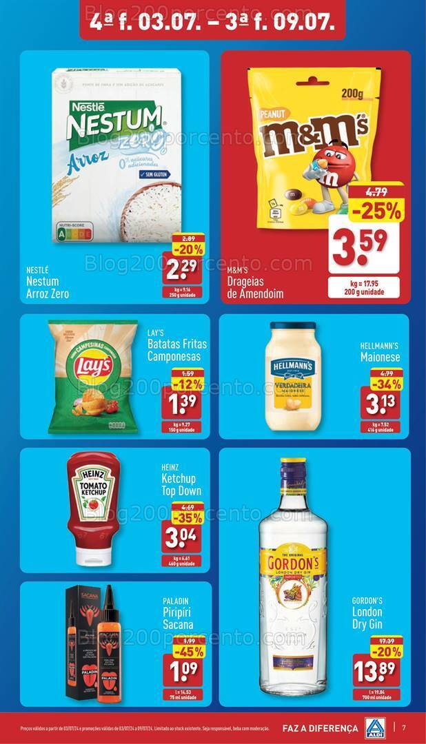 Antevisão Folheto ALDI Promoções de 3 a 9 julho
