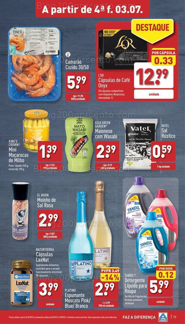 Antevisão Folheto ALDI Promoções de 3 a 9 julho
