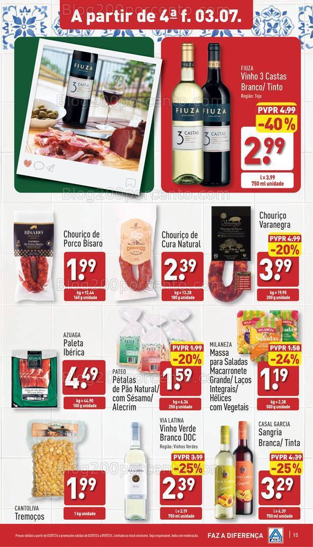 Antevisão Folheto ALDI Promoções de 3 a 9 julho