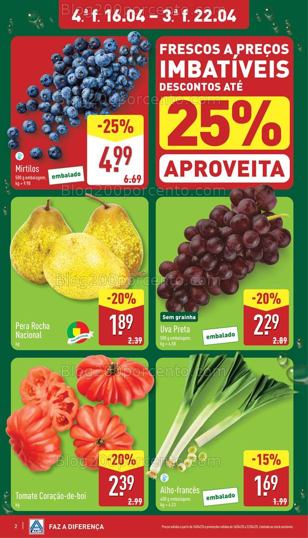 Antevisão Folheto ALDI Promoções de 16 a 22 abril