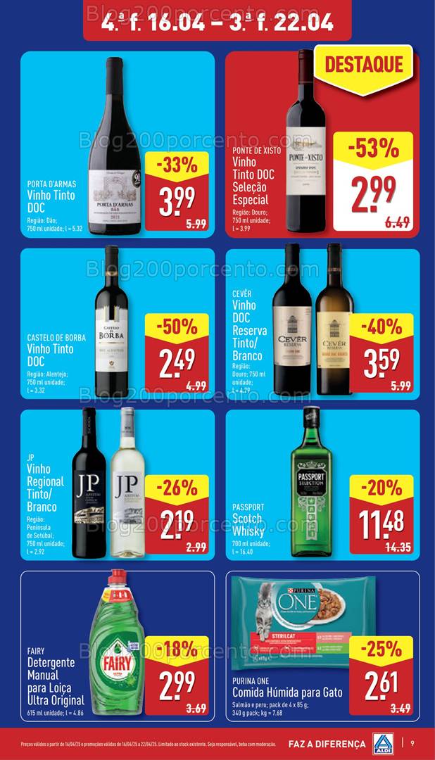 Antevisão Folheto ALDI Promoções de 16 a 22 abril