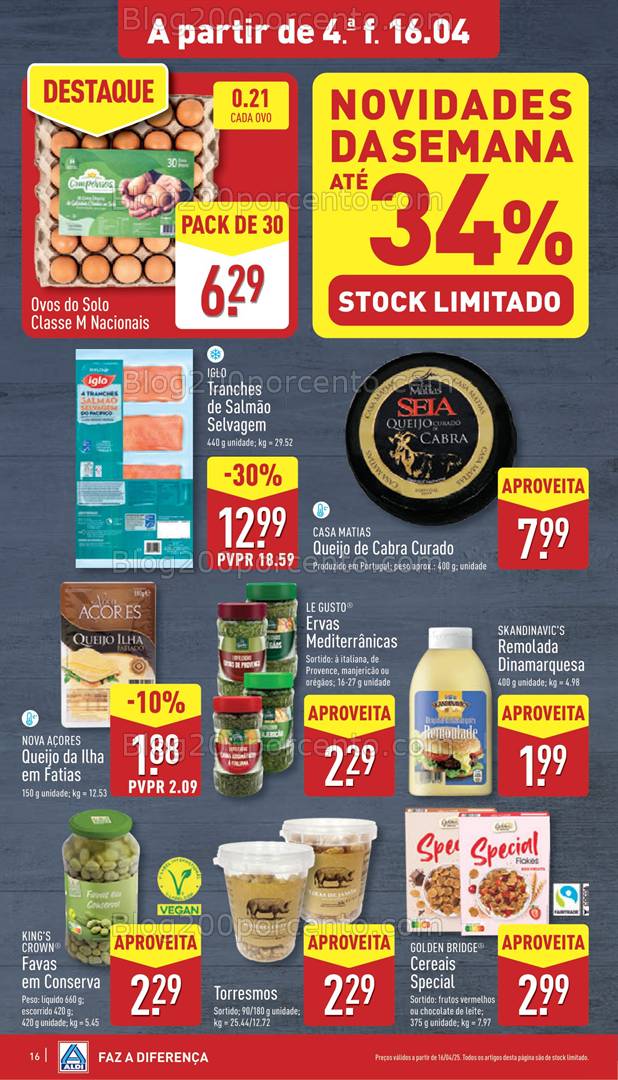Antevisão Folheto ALDI Promoções de 16 a 22 abril
