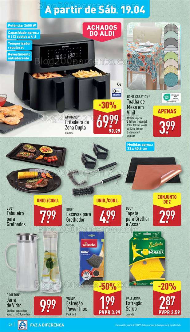 Antevisão Folheto ALDI Bazar Promoções a partir de 19 abril