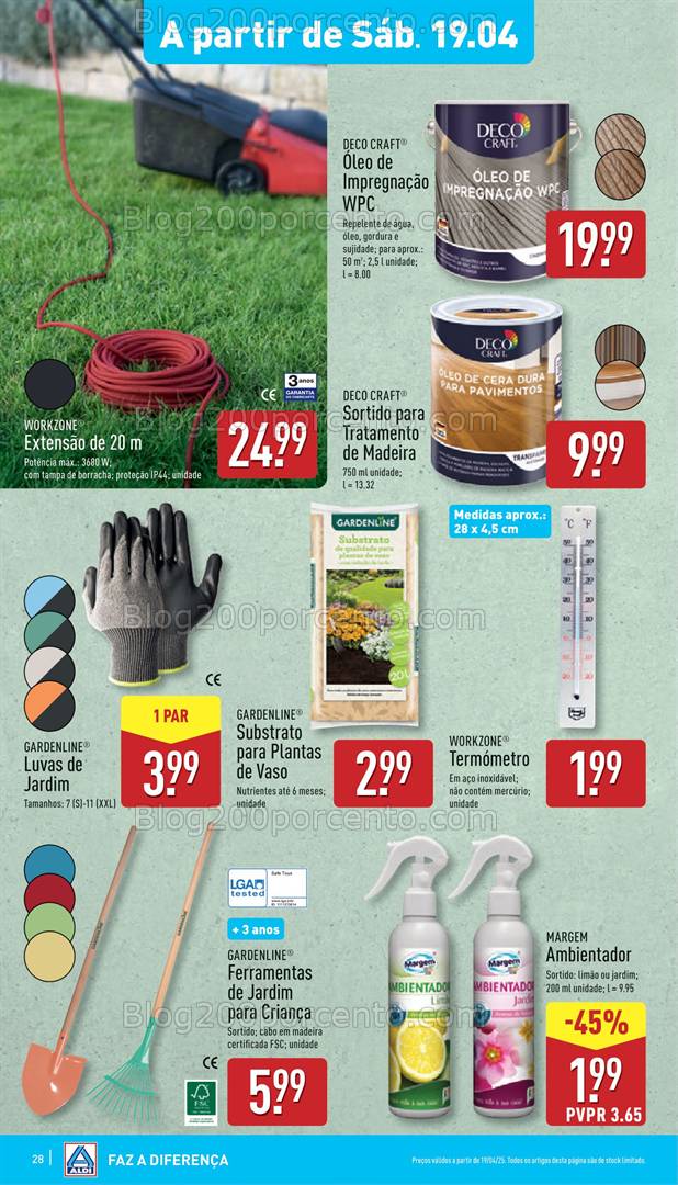 Antevisão Folheto ALDI Bazar Promoções a partir de 19 abril