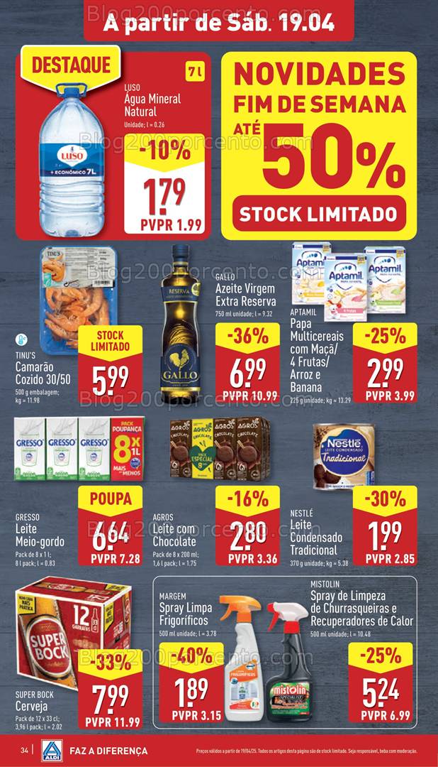 Antevisão Folheto ALDI Promoções de 16 a 22 abril