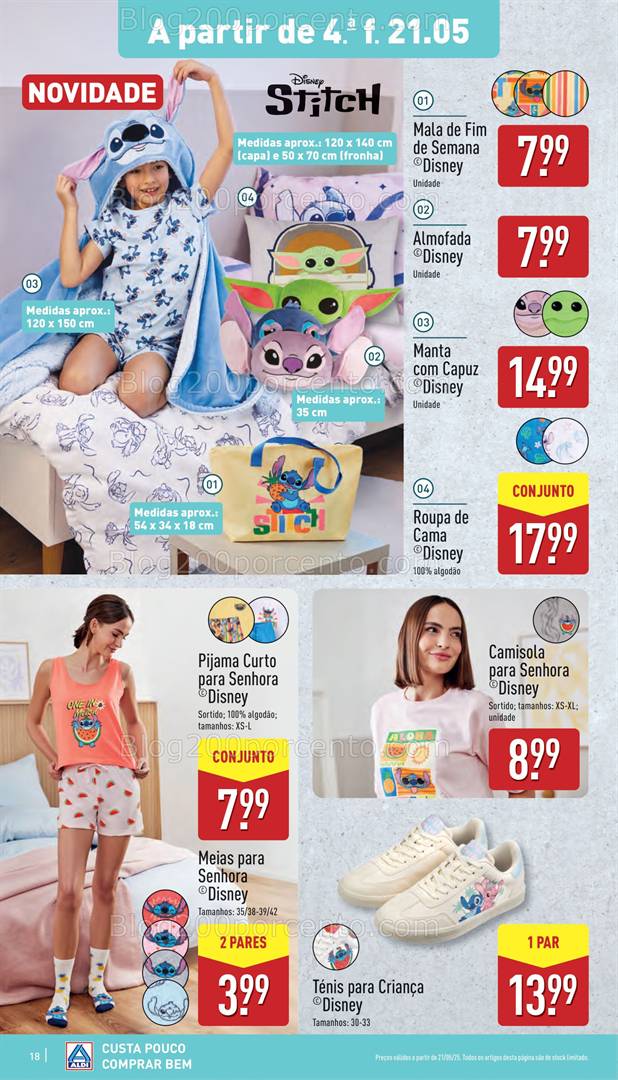 Antevisão Folheto ALDI Promoções de 21 a 27 maio moda