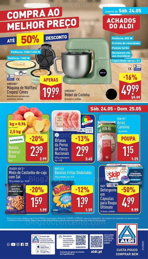 Antevisão Folheto ALDI Promoções de 24 a 27 maio cozinha