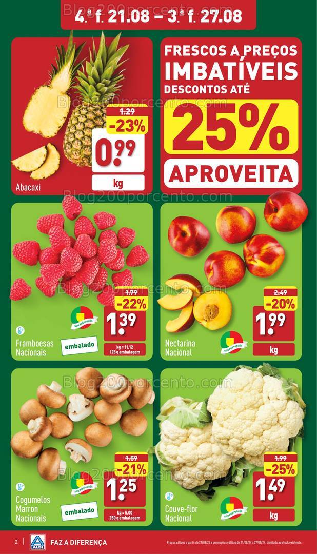 Antevisão Folheto ALDI Promoções de 21 a 27 agosto