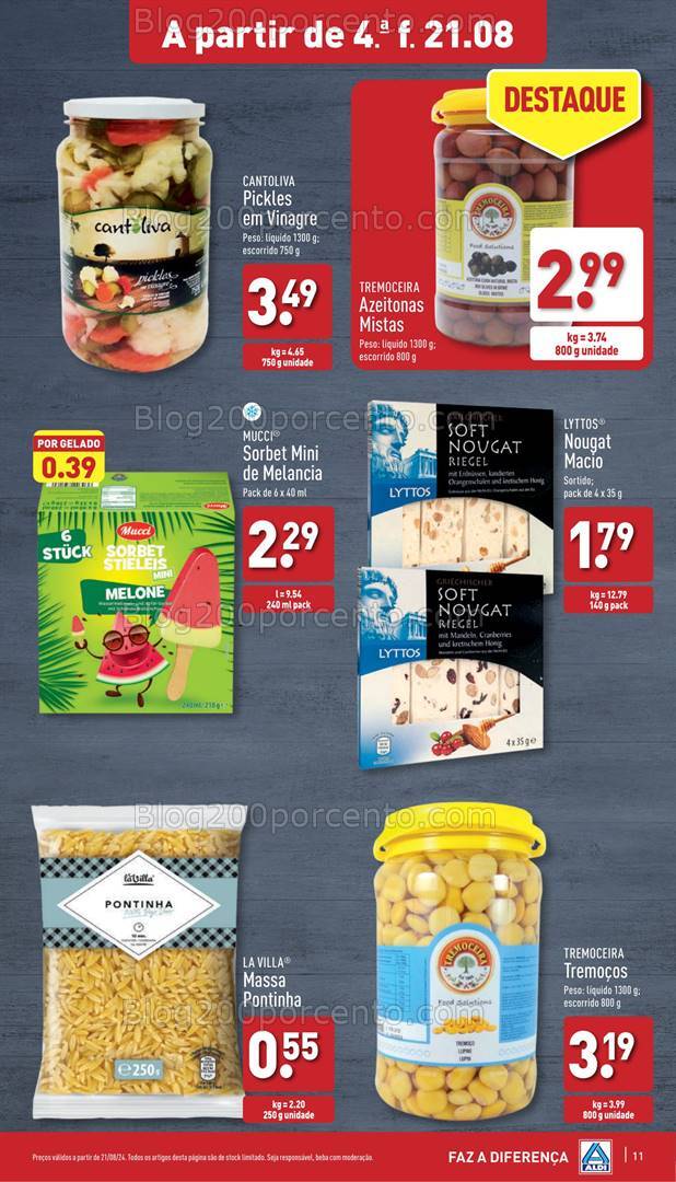 Antevisão Folheto ALDI Promoções de 21 a 27 agosto