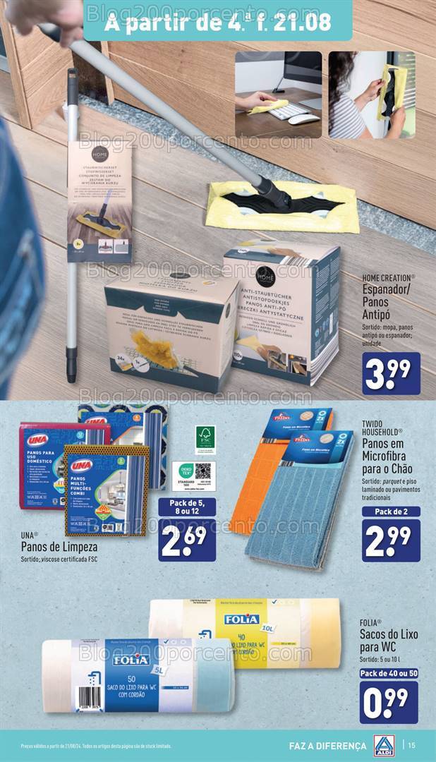 Antevisão Folheto ALDI Promoções de 21 a 27 agosto