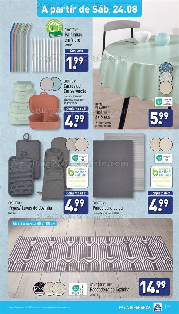 Antevisão Folheto ALDI Bazar Promoções a partir de 24 agosto