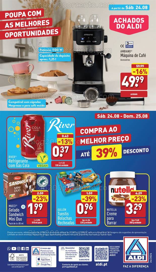 Antevisão Folheto ALDI Promoções de 21 a 27 agosto
