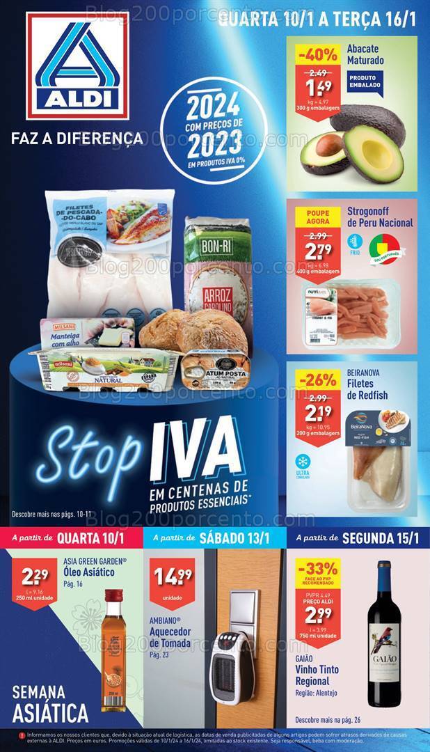 Antevisão Folheto ALDI Promoções de 10 a 16 janeiro