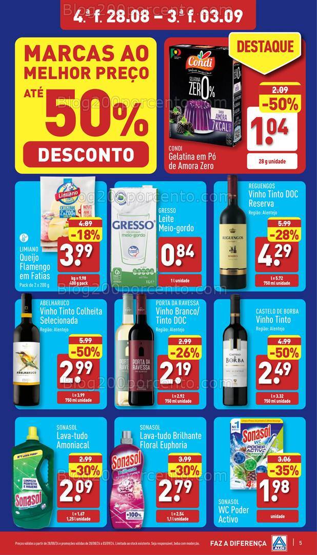 Antevisão Folheto ALDI Promoções de 28 agosto a 3 setembro