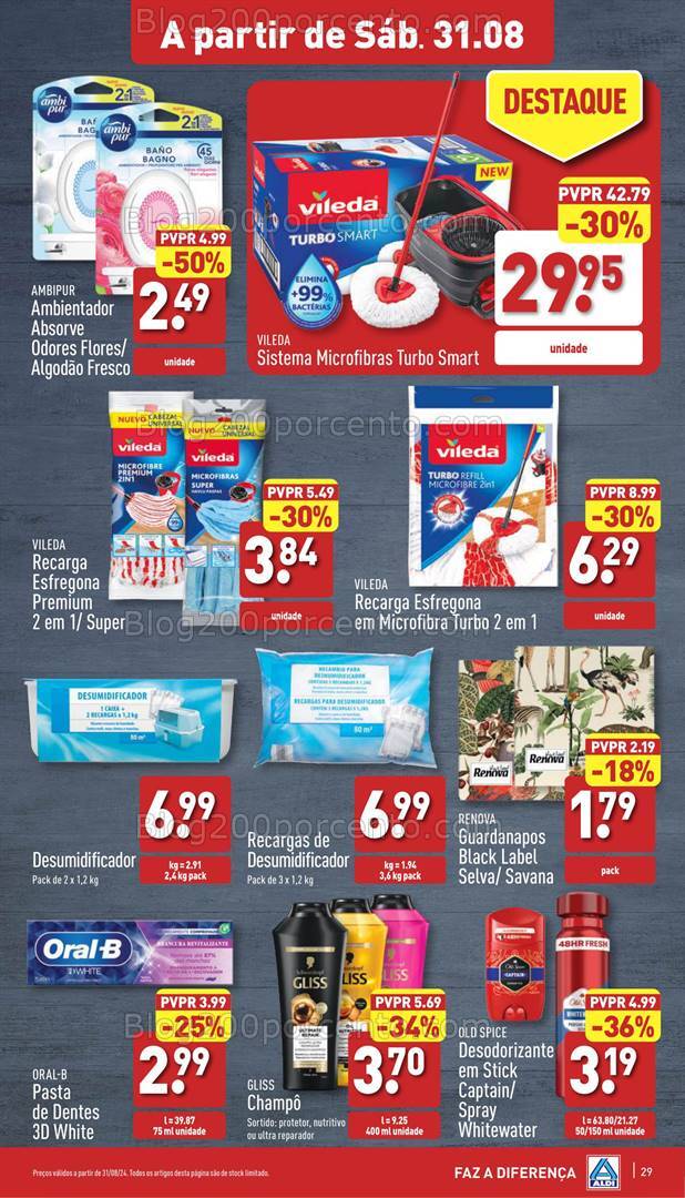 Antevisão Folheto ALDI Promoções de 28 agosto a 3 setembro