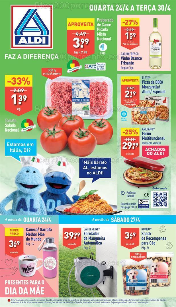 Antevisão Folheto ALDI Promoções de 24 a 30 abril