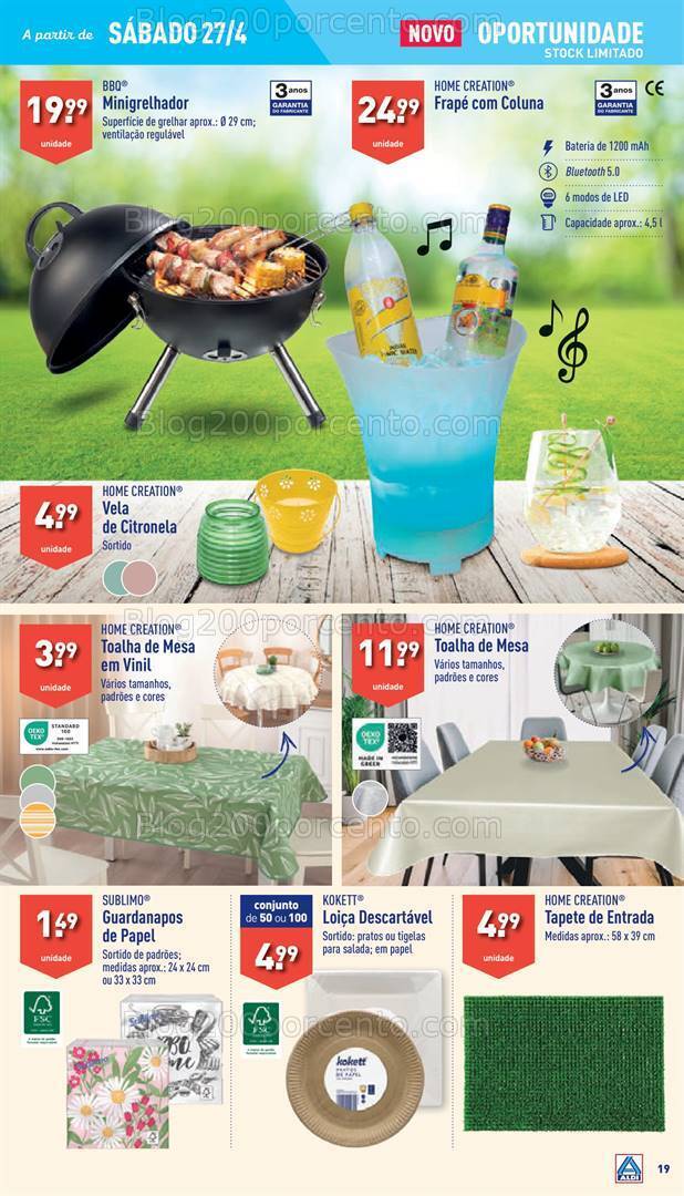 Antevisão Folheto ALDI Bazar Promoções a partir de 27 abril