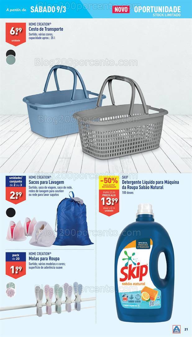 Antevisão Folheto ALDI Bazar Promoções a partir de 9 março