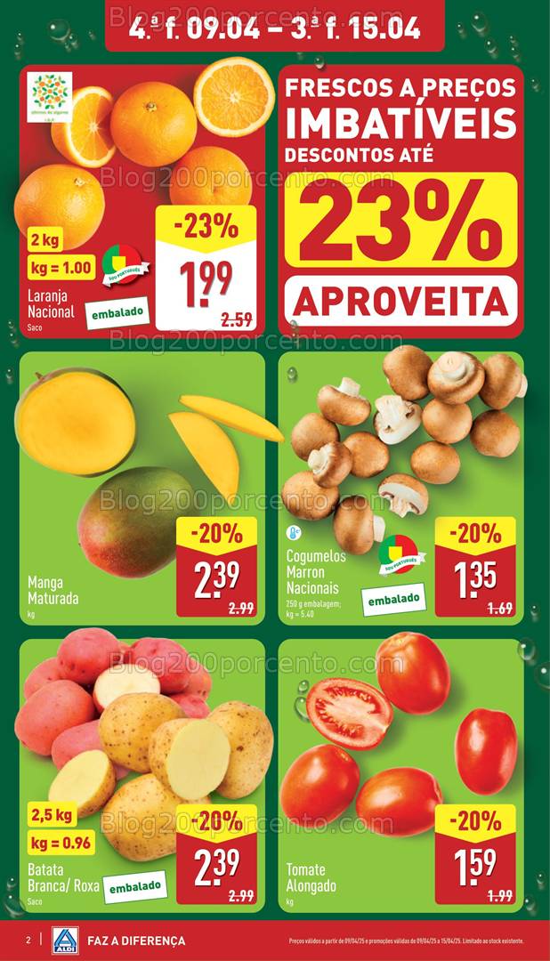 Antevisão Folheto ALDI Promoções de 9 a 15 abril