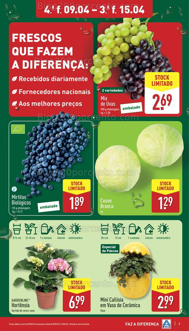 Antevisão Folheto ALDI Promoções de 9 a 15 abril