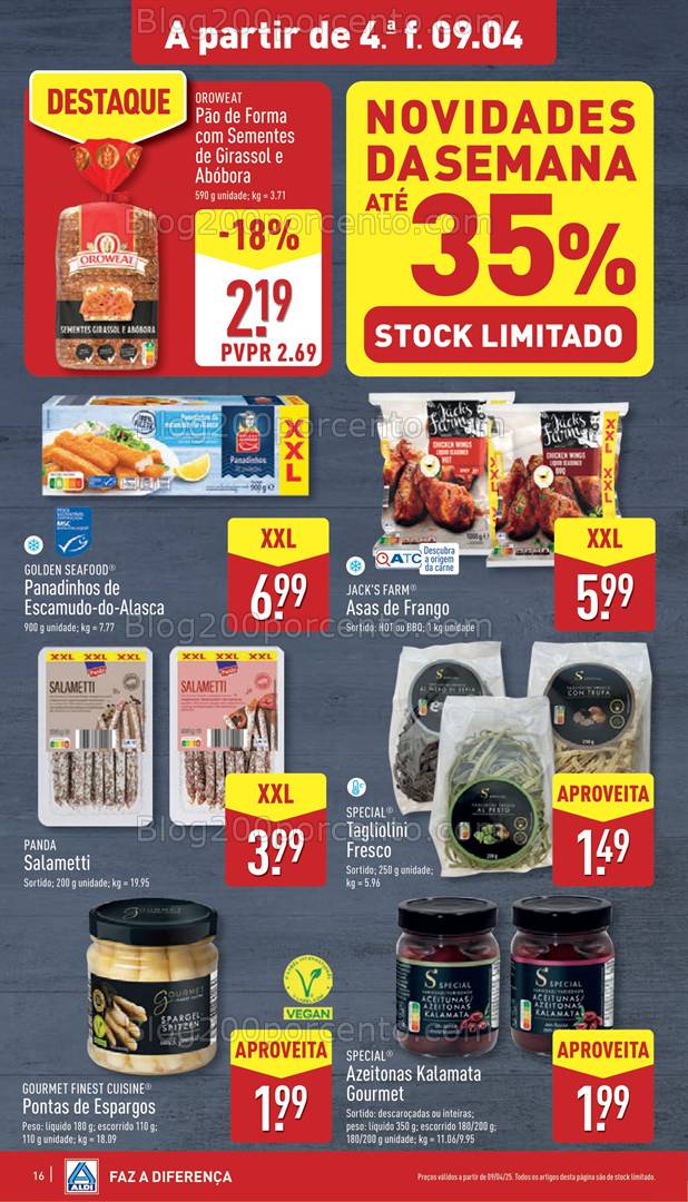 Antevisão Folheto ALDI Promoções de 9 a 15 abril