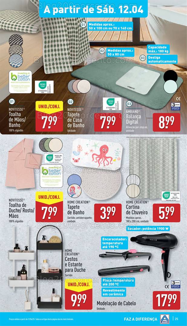 Antevisão Folheto ALDI Promoções de 9 a 15 abril