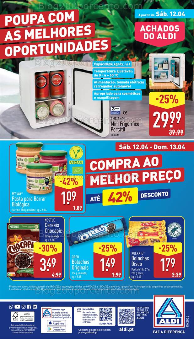 Antevisão Folheto ALDI Promoções de 9 a 15 abril