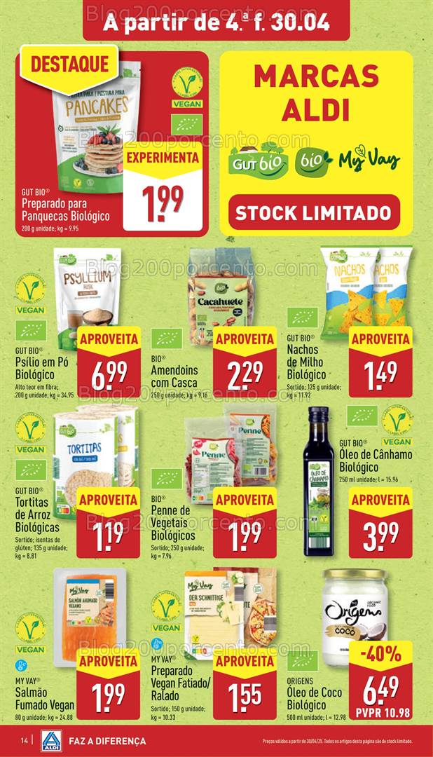 Antevisão Folheto ALDI Promoções de 30 abril a 6 maio - Alimentação Saudável