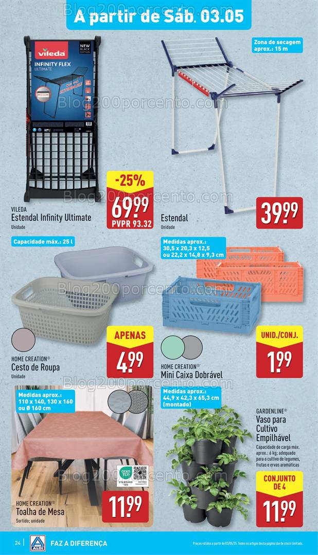 Antevisão Folheto ALDI Promoções Fim de Semana - 3 a 4 maio fim de semana