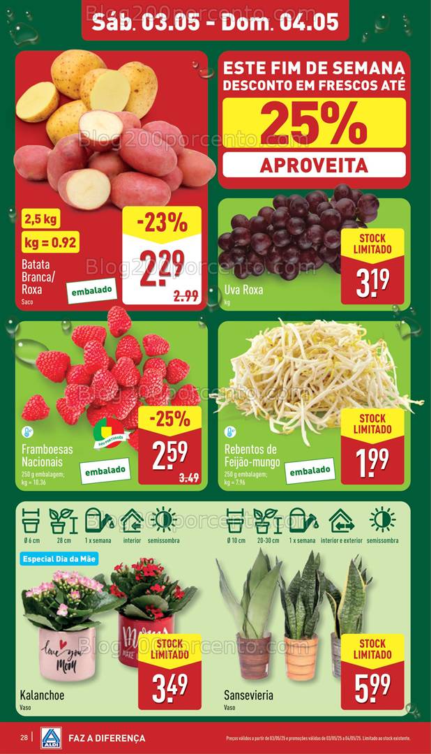 Antevisão Folheto ALDI Promoções Fim de Semana - 3 a 4 maio fim de semana