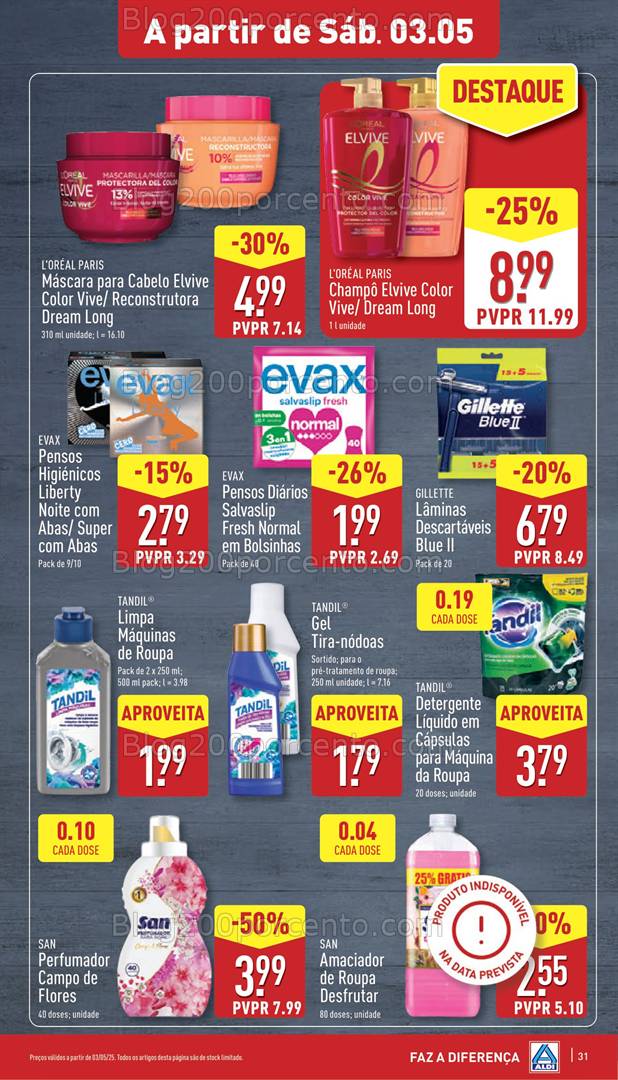 Antevisão Folheto ALDI Promoções Fim de Semana - 3 a 4 maio fim de semana