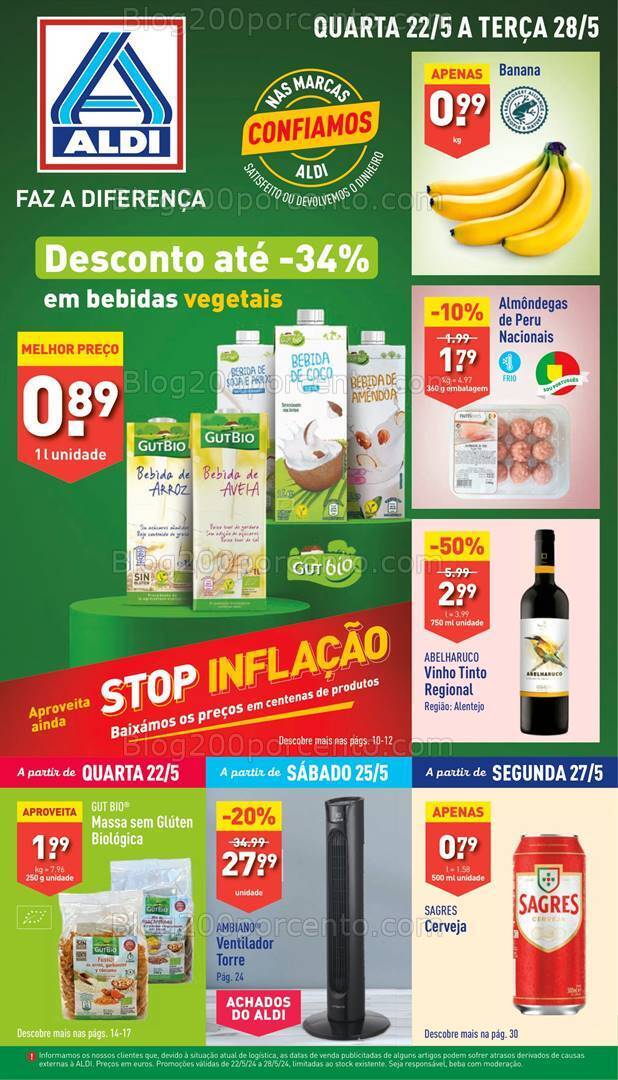 Antevisão Folheto ALDI Promoções de 22 a 28 maio