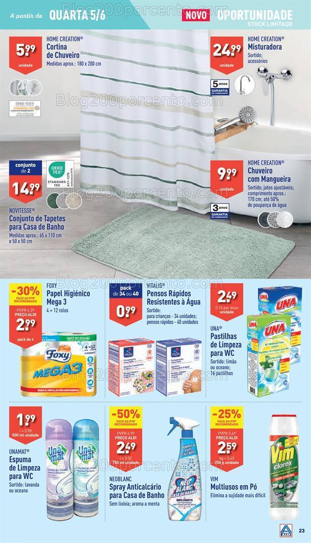 Antevisão Folheto ALDI Bazar Promoções de 5 a 11 junho